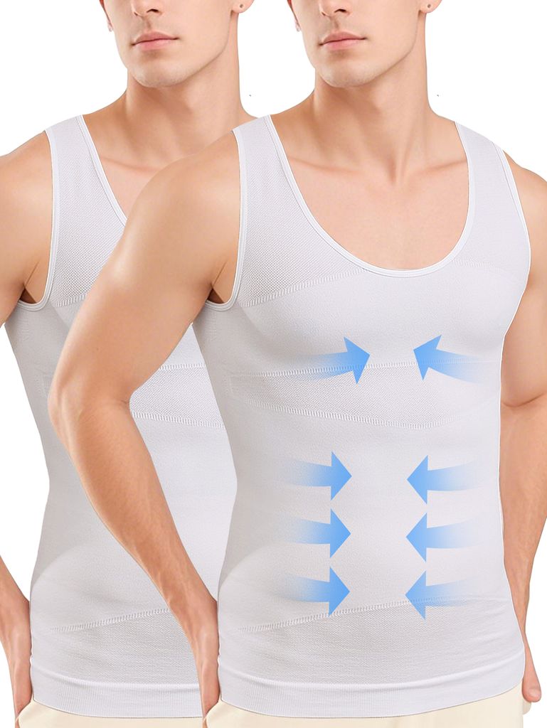 2X Männer Body Shaper Schlankheits Bauch Weste Kompression Produktbild 