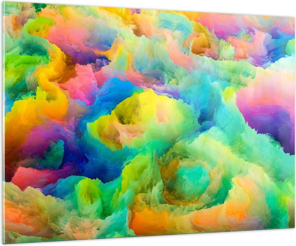 Bilder auf glas - Abstraktion modern - 100x70cm - Glasbilder - Wandbilder - Kunstdruck - zum Aufhängen bereit - Wanddekoration aus Glas - Glas Bil...