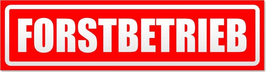 Forstbetrieb invertiert Magnetschild Schild magnetisch