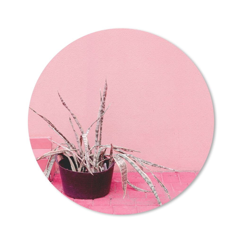 MuchoWow Mauspad Mousepad Sommer - Rosa - Pflanzen 20x20 cm - Mousepads - Maus Mat - Pad - Mausunterlage - Schreibtischmatte