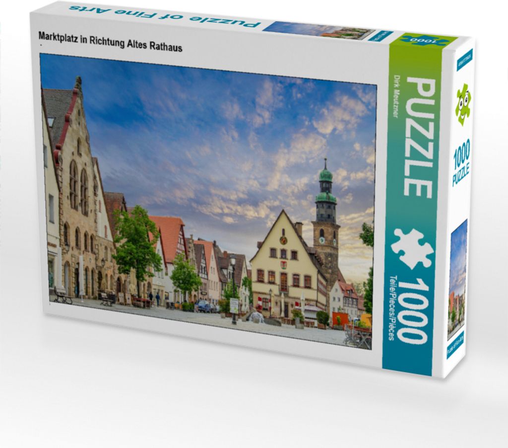 CALVENDO Puzzle Marktplatz in Richtung Altes Rathaus | 1000 Teile Lege-Größe 64x48cm Foto-Puzzle für glückliche Stunden