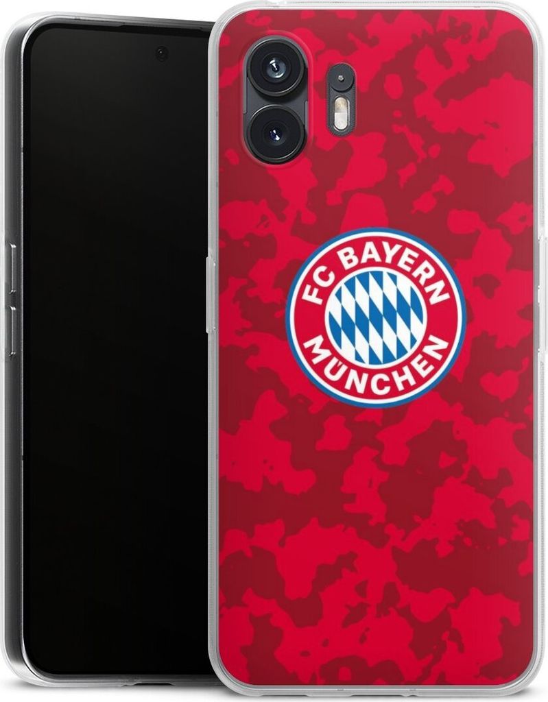 DeinDesign Handyhülle für Nothing Phone 2 Silikon Hülle Case Smartphone Schutzhülle FC Bayern München Camouflage FCB