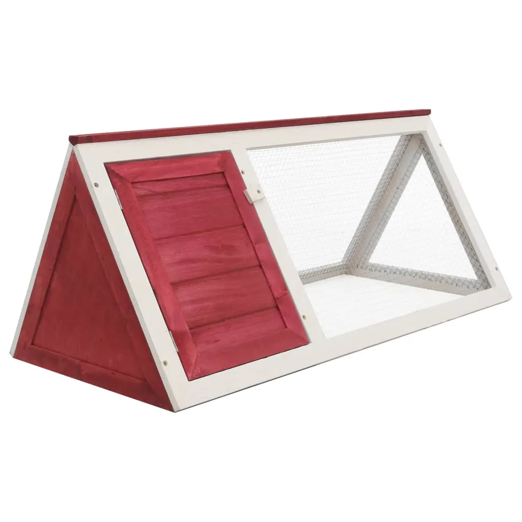 Clapier à Lapins Vidaxl Loft en Bois Rouge - Abri Extérieur Robuste