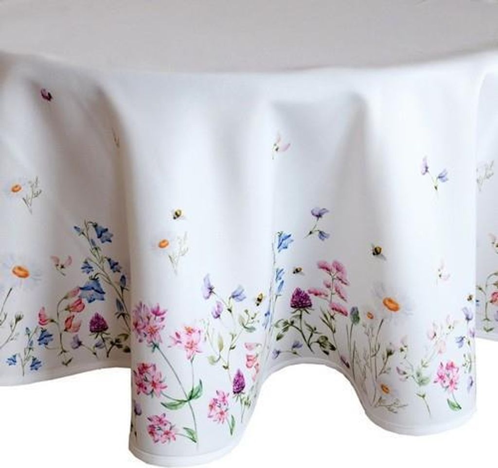 Mitteldecke rund Polyester Wiesenblume Ø150cm Produktbild 