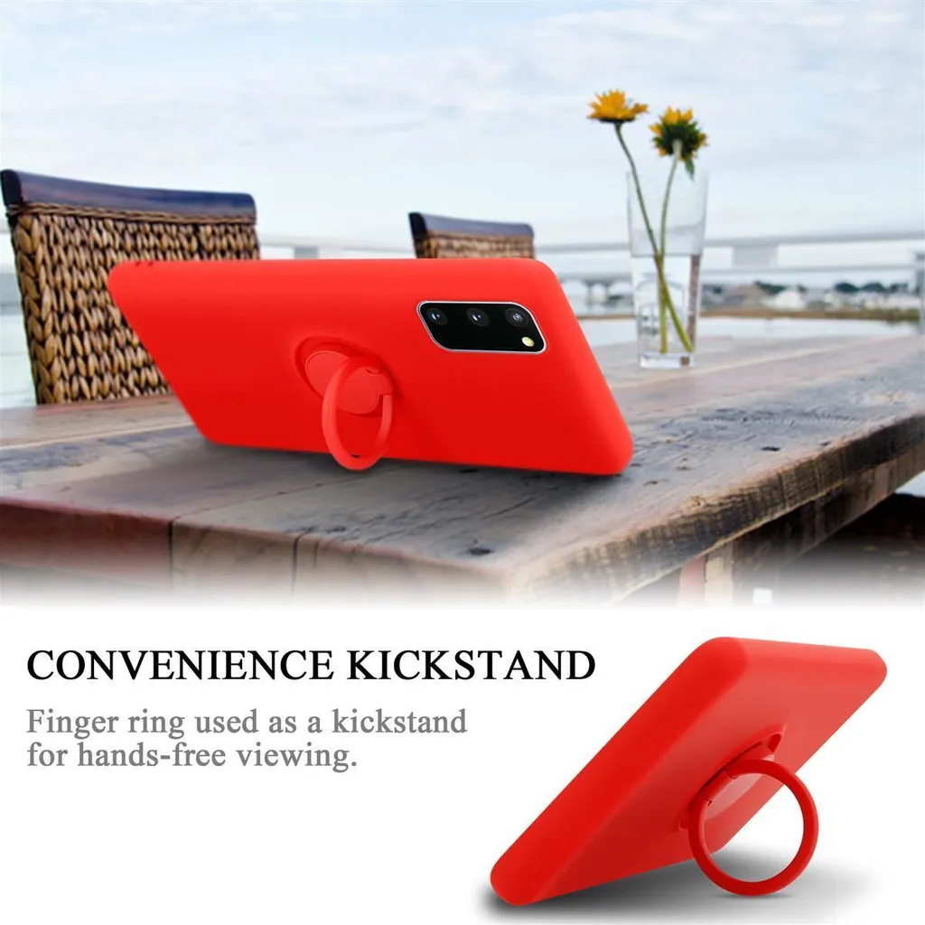 Custodia Protettiva Cadorabo per Samsung S20 FE - Rosso TPU Morbido - 8