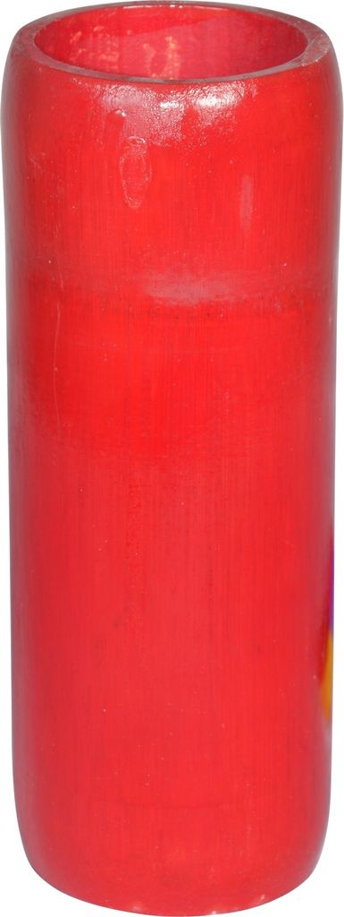 12x Kerzenhalter Bambus rot ø8x20cm