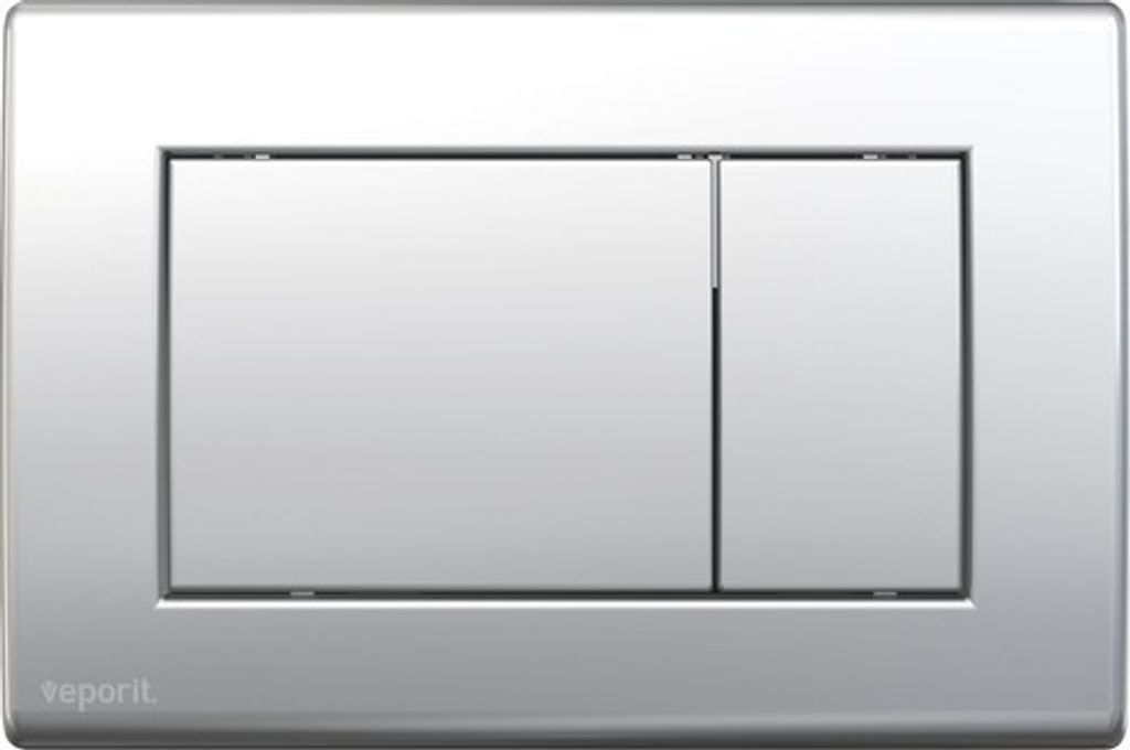 veporit Betätigungsplatte CLASSIC Platte chrom matt / Taster chrom matt mit Anti-Fingerprint und Antibakteriell