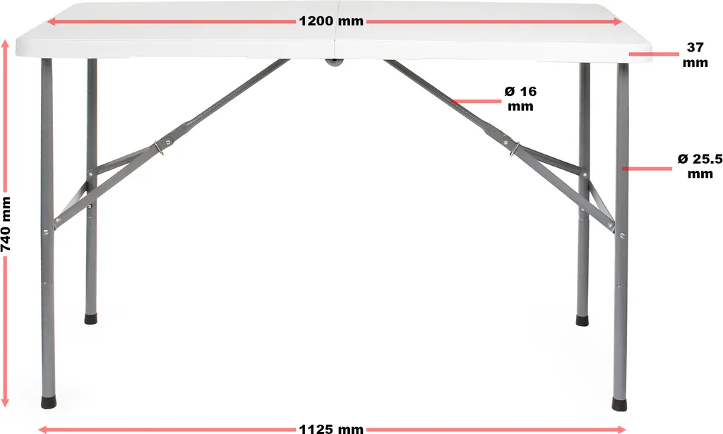 Table pliable légère 122cm : la solution gain de place pour vos fêtes - 4