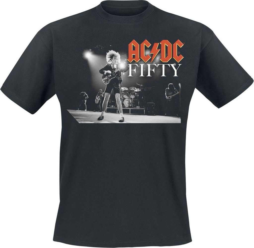 AC/DC T-Shirt Herren Fifty Live schwarz Band-Merch, Bands 100% Baumwolle 3XL