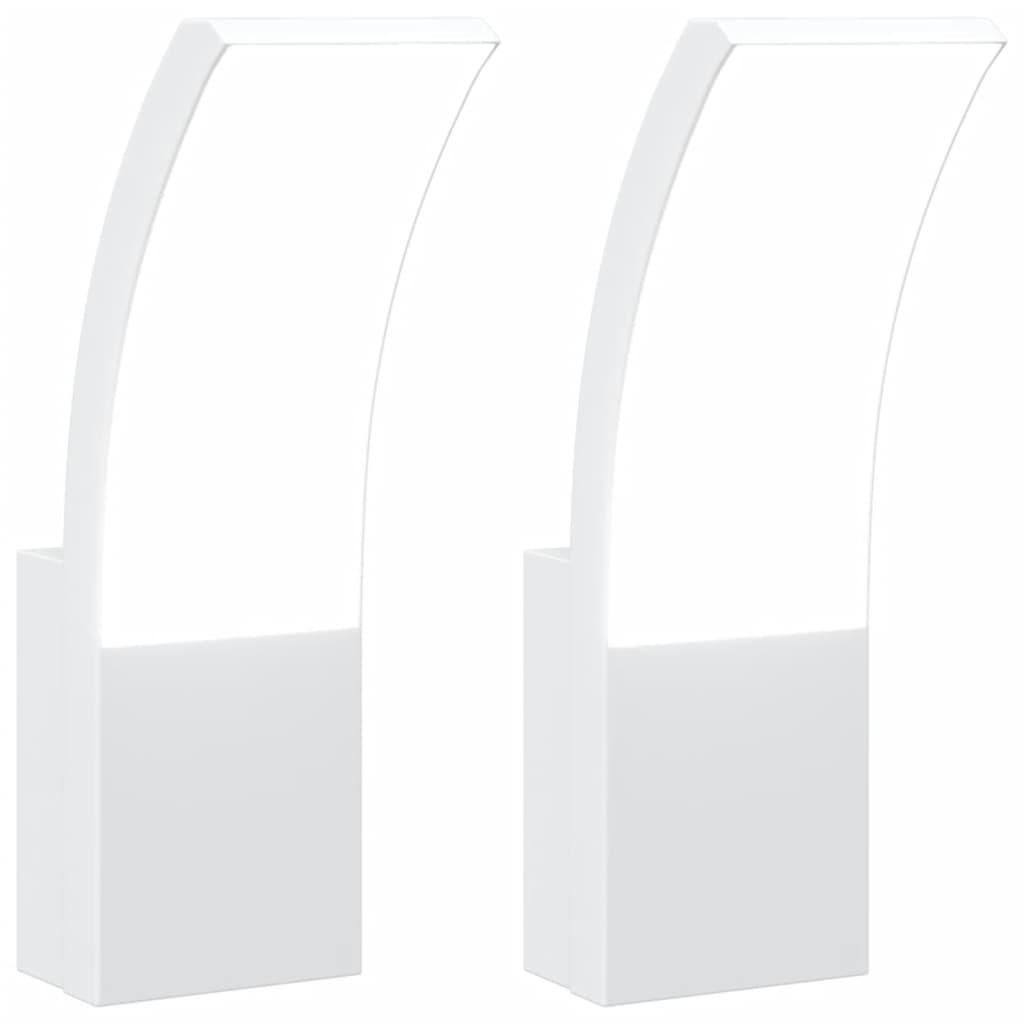 vidaXL Applique murale d'extérieur LED 2 pcs. Blanc Image du produit 