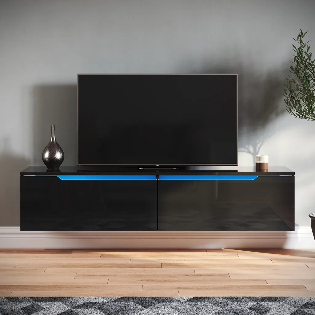 Offerta Mobile TV SONNI 140cm Nero Lucido LED - Prezzo Outlet
