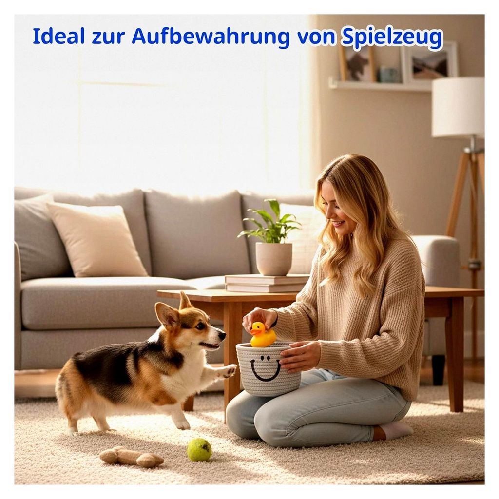 Geschenkkorb aus geflochtenem Material, Aufbewahrungskorb im 2er Set, kleiner und großer Korb für Geschenkverpackung, Babygeschenke und Veranstal...