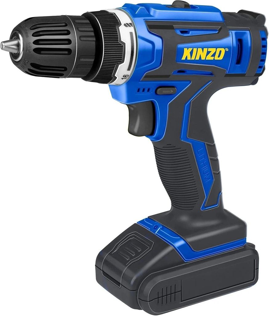 Kinzo Perceuse sans fil - 14.4V - Bleu - Perceuse sans fil Image du produit 