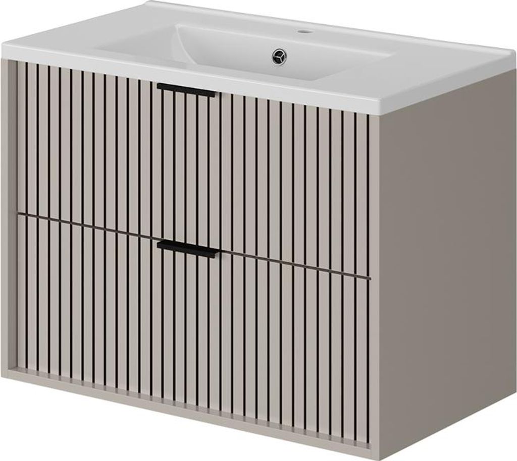 Waschtischunterschrank Vicco Ruford Cashmere mit Waschbecken, Model 59659