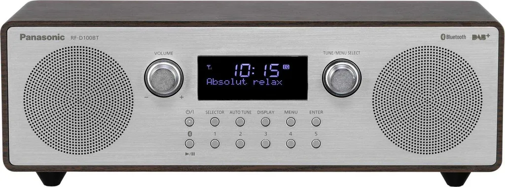 Radio Panasonic RF-D100BT DAB+ et FM Bluetooth avec Finition Bois Brun