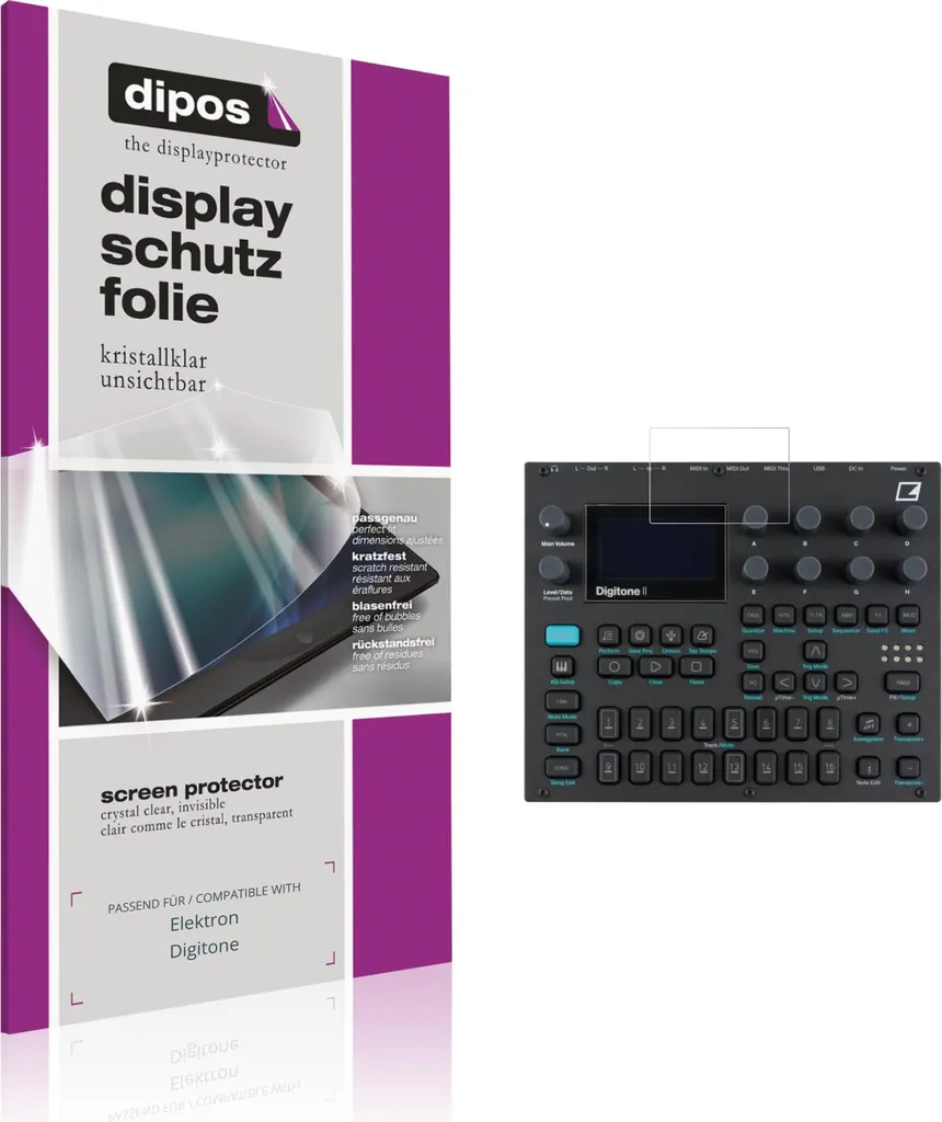 Kit 2 Pezzi Protezione Schermo per Elektron Digitone - Dipos Claro HD