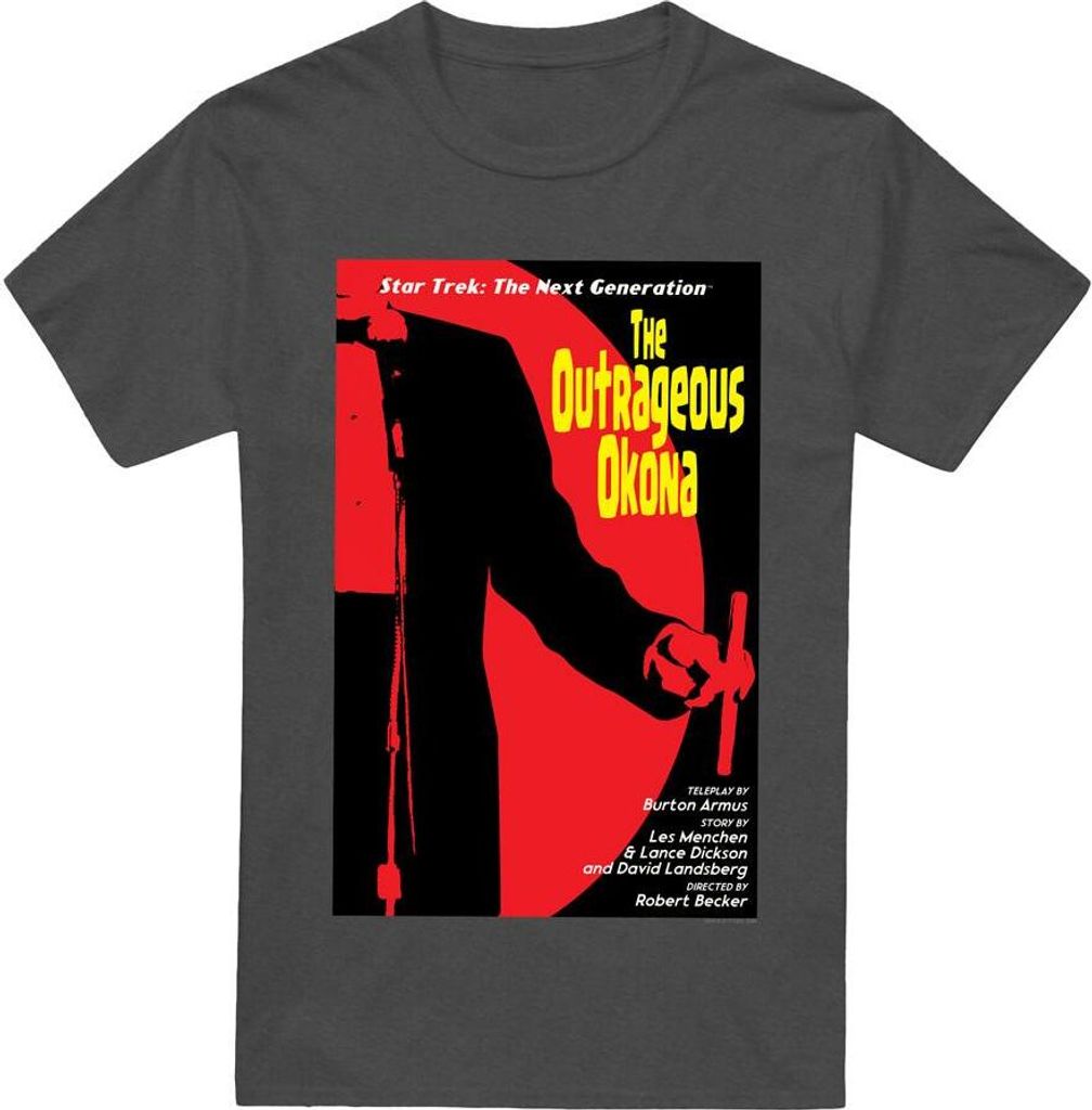 Star Trek - "The Next Generation Season 2 Episode 4" T-Shirt für Herren/Damen Uni TV17805 (3XL) (Holzkohle)
