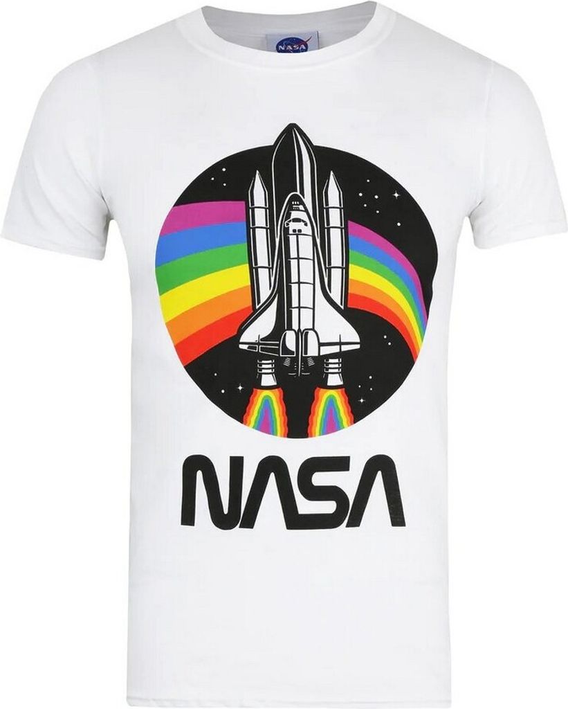NASA - T-Shirt für Herren TV484 (S) (Weiß)