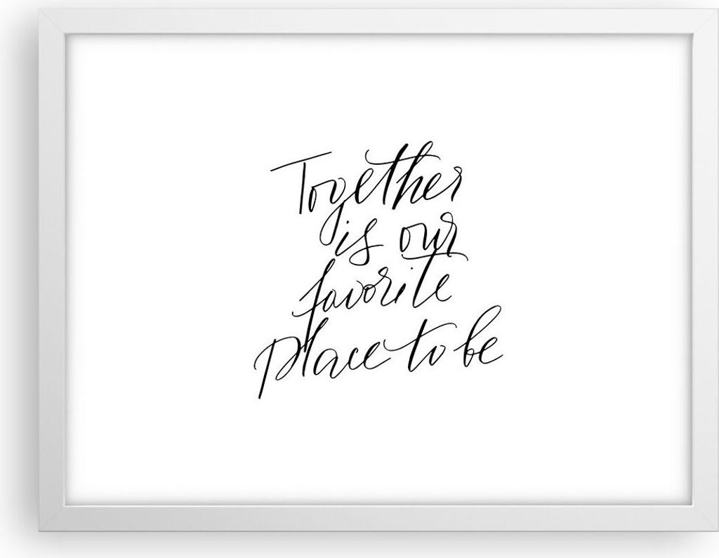 Gerahmtes Poster - Weißer Rahmen - Gemeinsam unser Ort - 40x30 cm - Wand Bild - Wanddeko - Wandbilder - Kunstposter - Wandposter - Bilderrahmen - ...