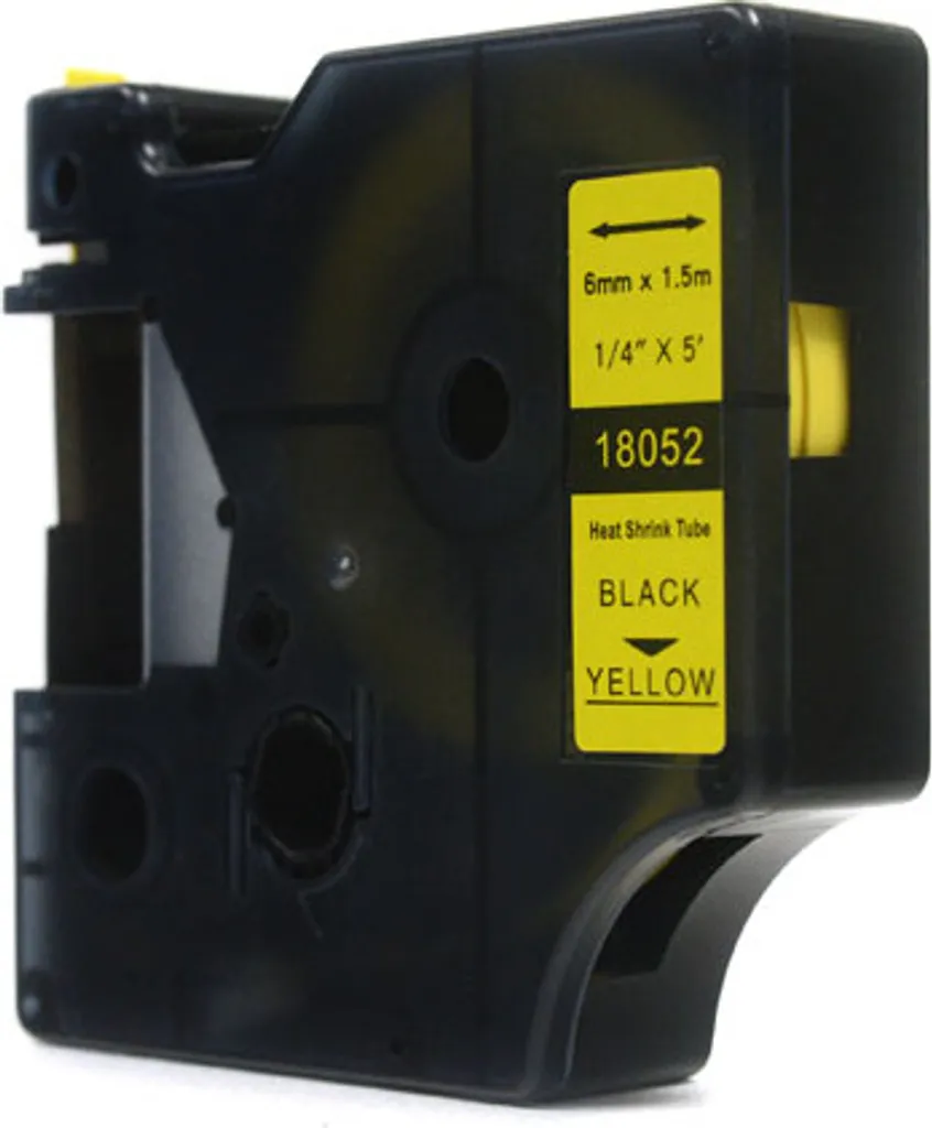 JetWorld 18052 Tubo Termoretraibile 6mm Nero su Giallo per Rhino