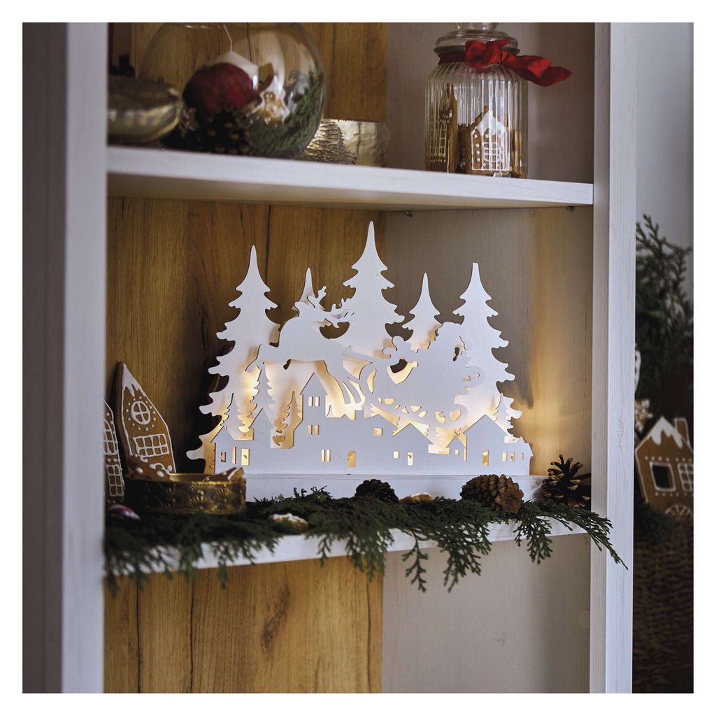 EMOS LED-Beleuchtung aus Holz Weihnachtsmann
