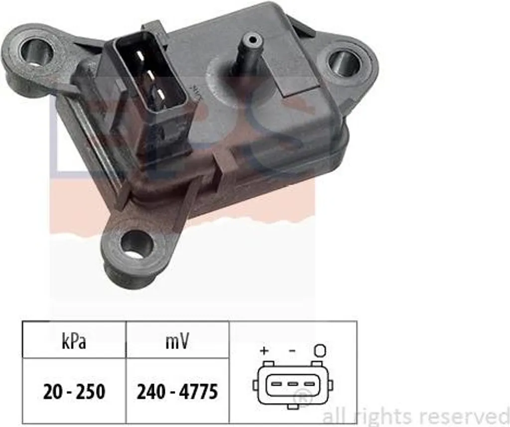 Capteur de pression d'air EPS 1 993 008 OE 7750716 pour Alf. 155 et Coupé