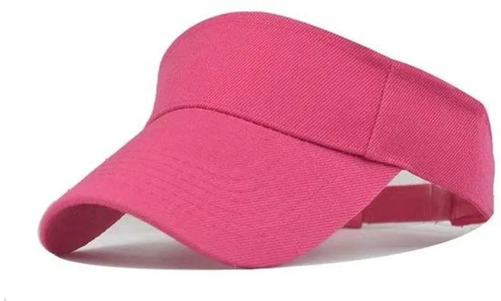 Visière pare-soleil rose ajustable en coton doux - Accessoire de plage