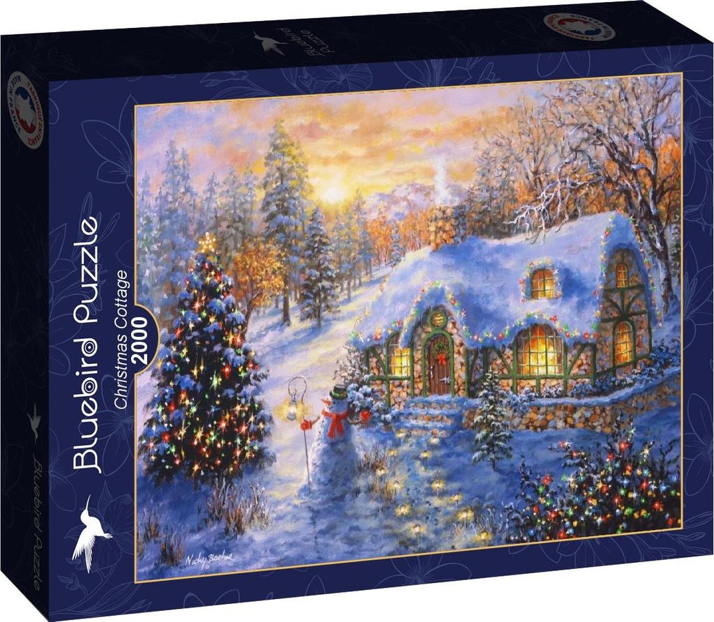 Puzzle Bluebird Puzzle de Noël Christmas Cottage - 2000 Image du produit 