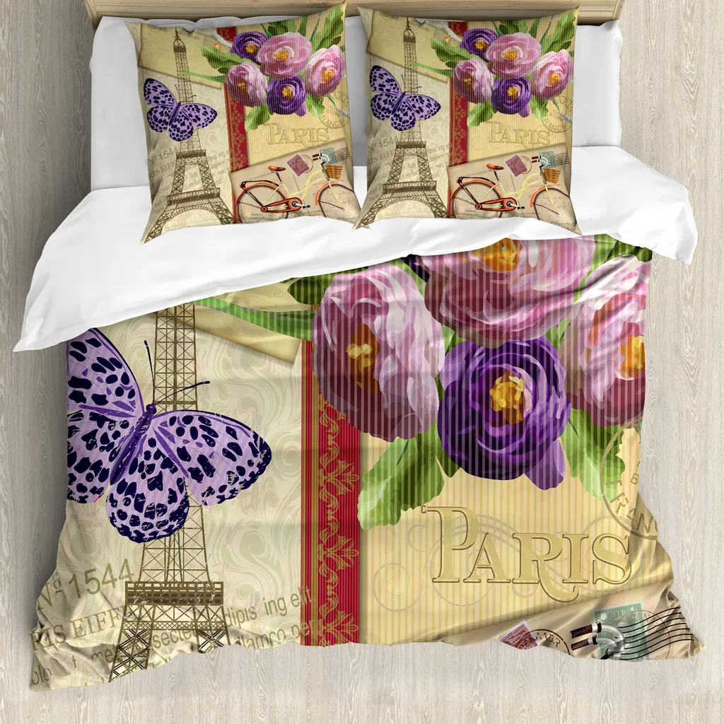 ABAKUHAUS Paris Copripiumino Parigi 155x220: Parure Letto Antiacaro