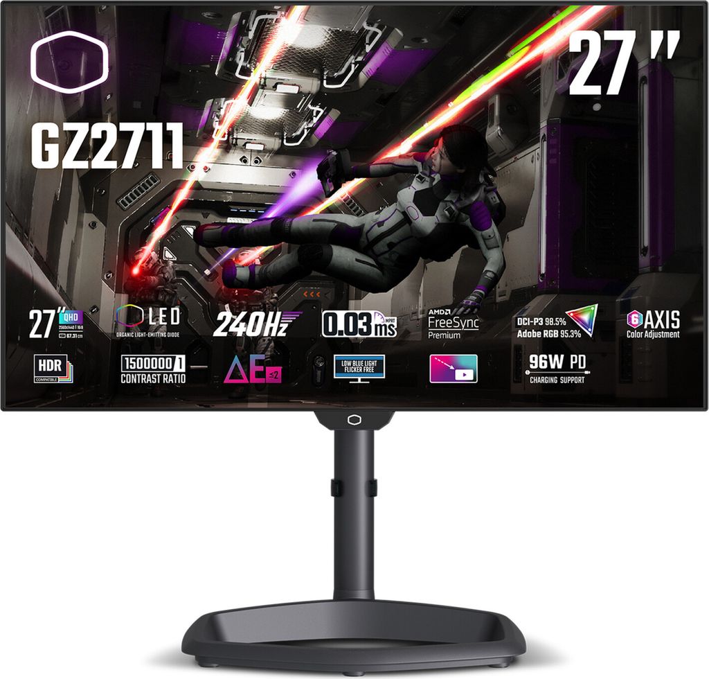 GZ2711 OLED (69 cm (27 Zoll), schwarz, QHD, AMD Free-Sync Premium, USB-C, 240Hz Panel)