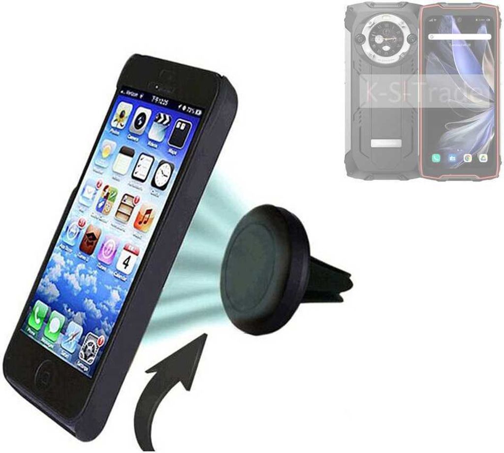 K-S-Trade Kompatibel mit Blackview BV9300 Pro Auto Handy Halterung KFZ Halter Lüftungsgitterhalterung Air Vent mount Smartphone Halter