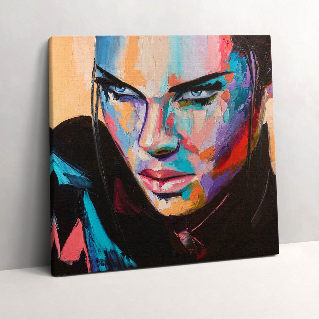 Portrait of a woman – Leinwandbild Wandbild – 60x60 cm – Leinwandbilder – Wandbilder – Schlafzimmer – Flur