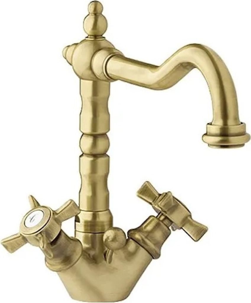 Hochwertige Waschtischarmatur mit hohem Auslauf Bronze Retro