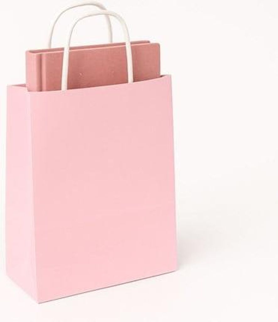 Geschenktüte aus Papier, Paket 240 x 100 x 320, ROSA, 10 Stück