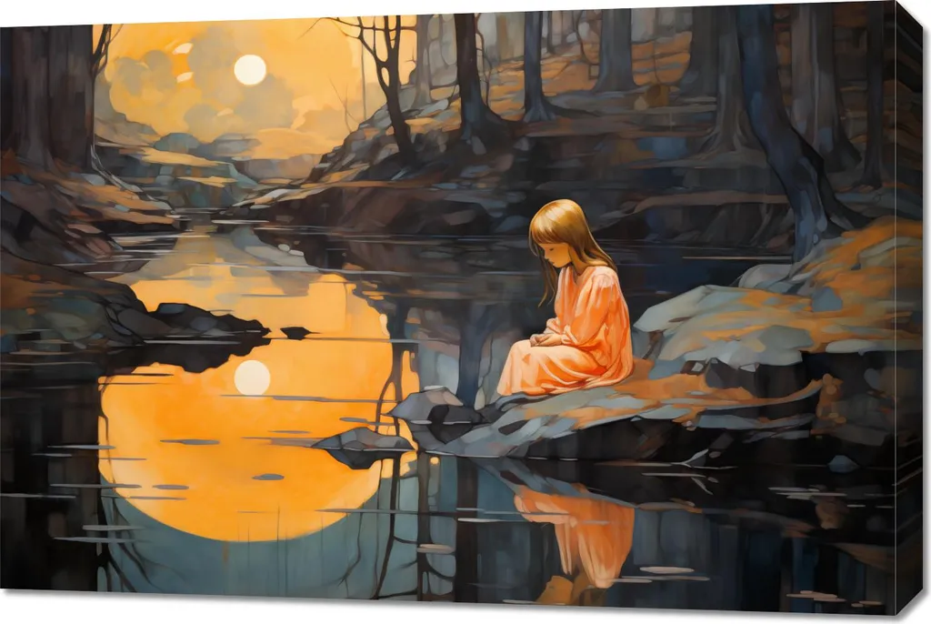 Quadro 90x60 Tramonto: Stampa HD su Tela Canvas e Telaio Legno