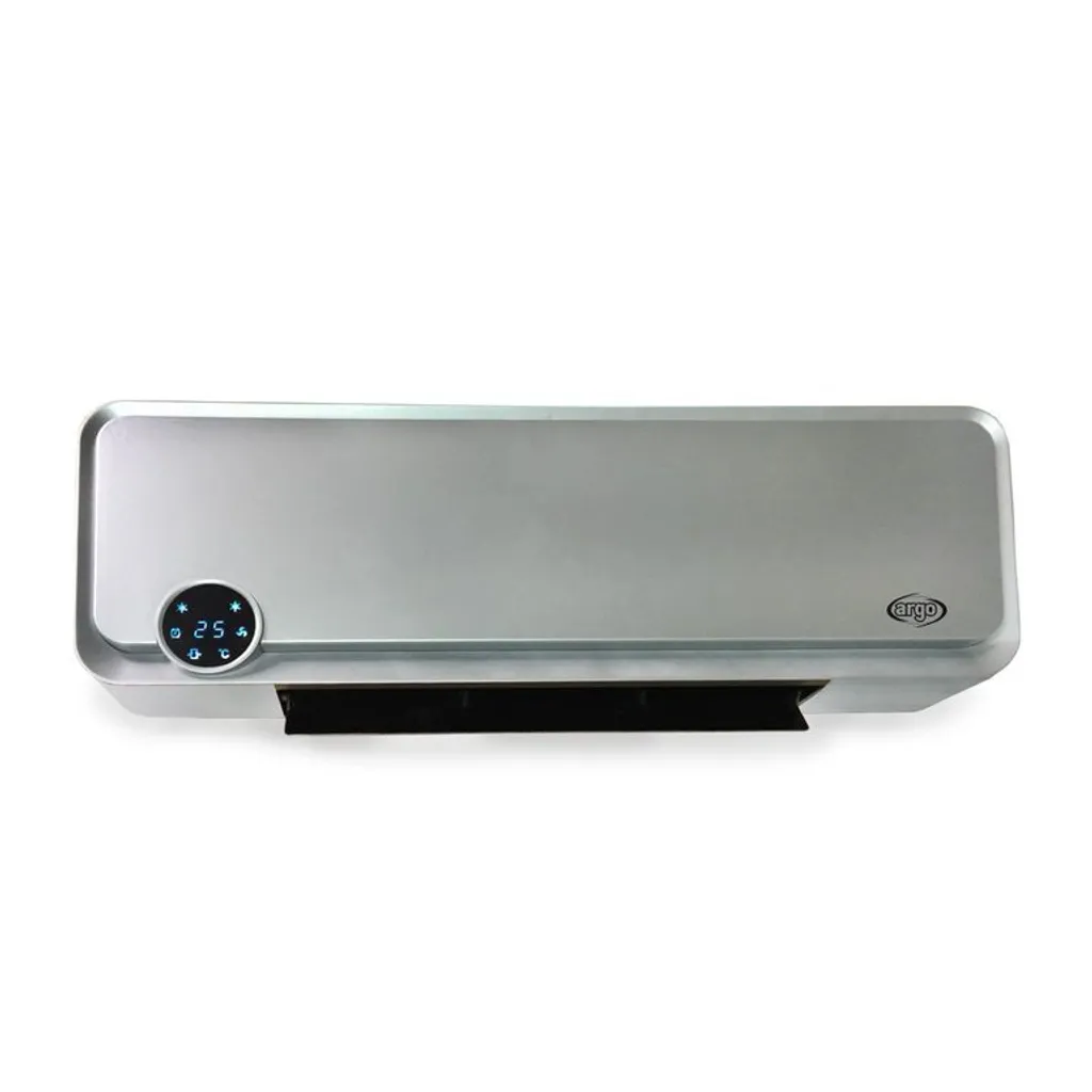Argoclima KOMPASS Chauffage Électrique 2000W d'Appoint Silver avec Ventilateur