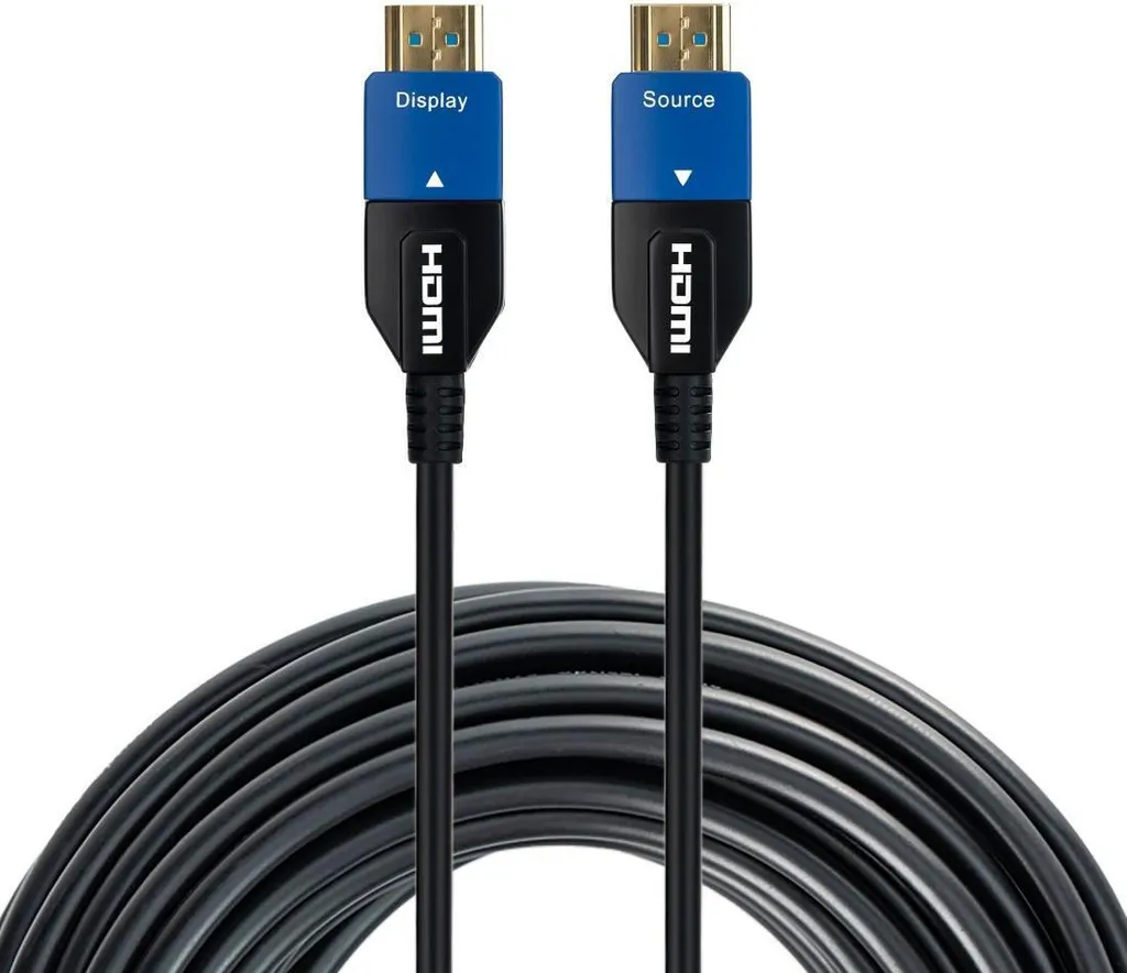 Câble HDMI 2.1 Optique 8K PremiumCord Ultra High Speed 30m Doré