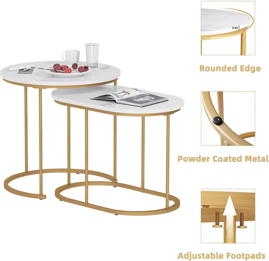 Table d'appoint gigogne lot de 2 tables pour optimiser les petits salons - 5