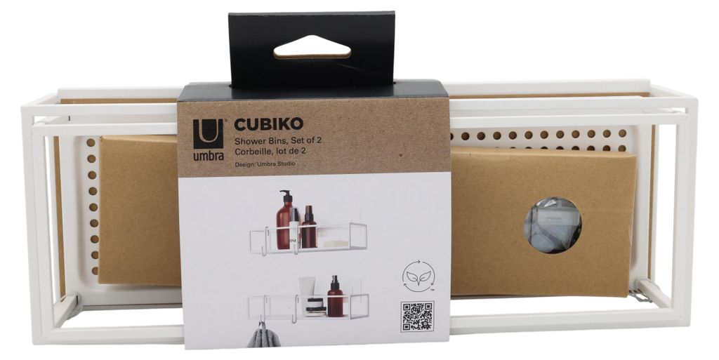 Umbra Cubiko, Metall, Weiß, Wand-montiert, Duschregal, 4,5 Produktbild 