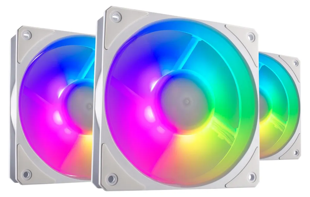 Mobius 120P ARGB White Cooler Master Pack 3 Ventilateurs Haute Pression