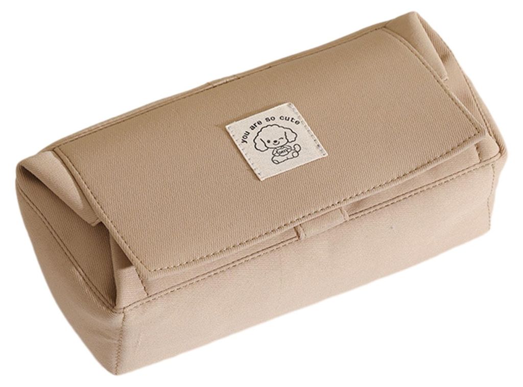 Doppellagiges, wasserdichtes Federmäppchen aus Canvas, ideal für Schule, Büro, Reisen und Kosmetik.
