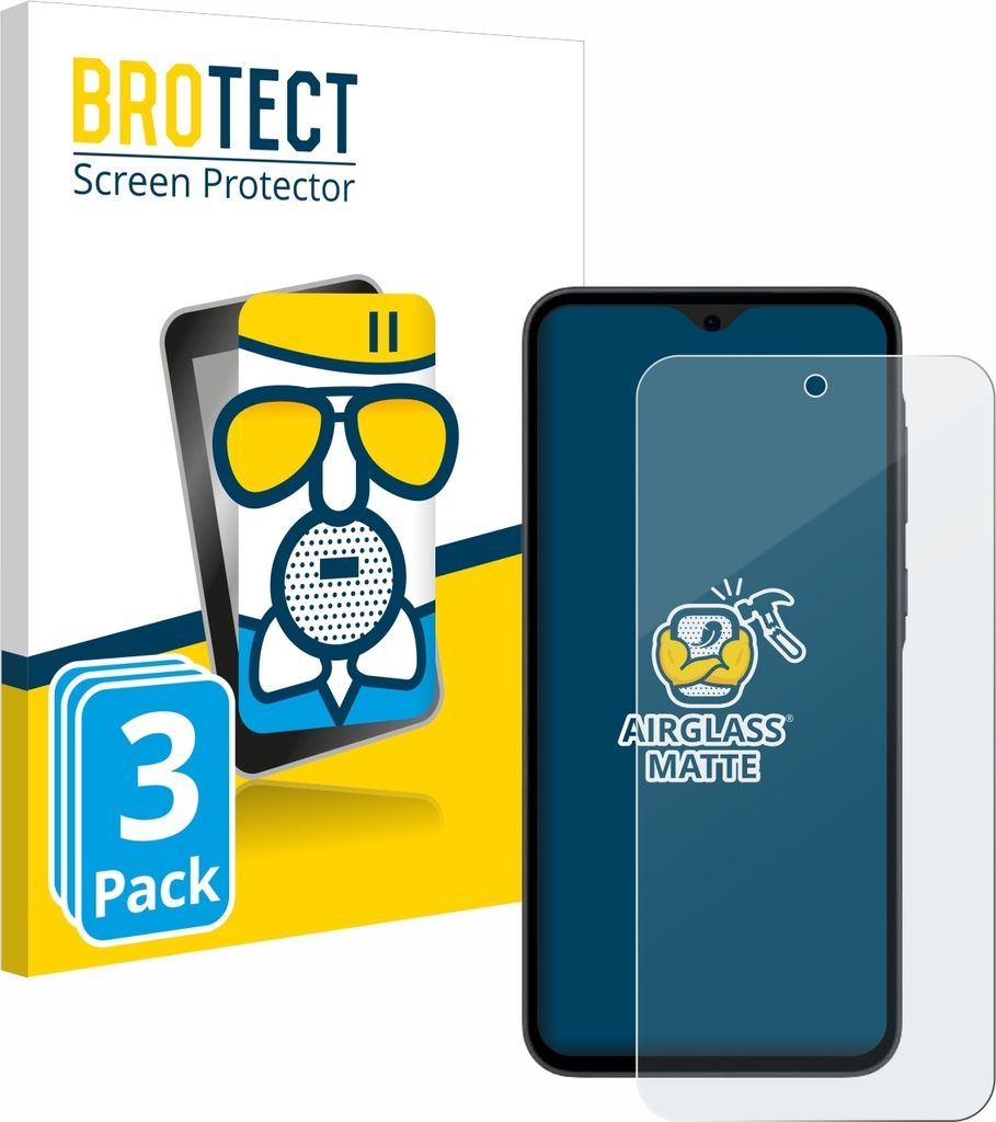 3x BROTECT Entspiegelungs Schutzglas für Samsung Galaxy A35 5G Schutzfolie Panzer Folie Glas Display Schutz matt