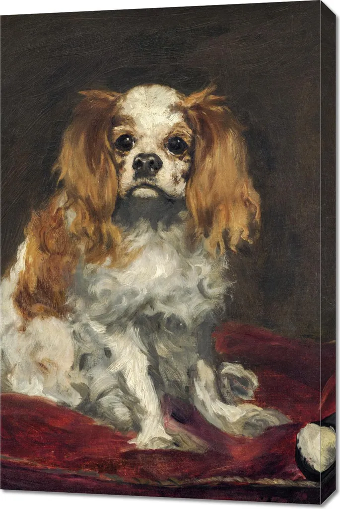 Ritratto Cane King Charles Spaniel Manet 60x90 - Idea Regalo Artistica