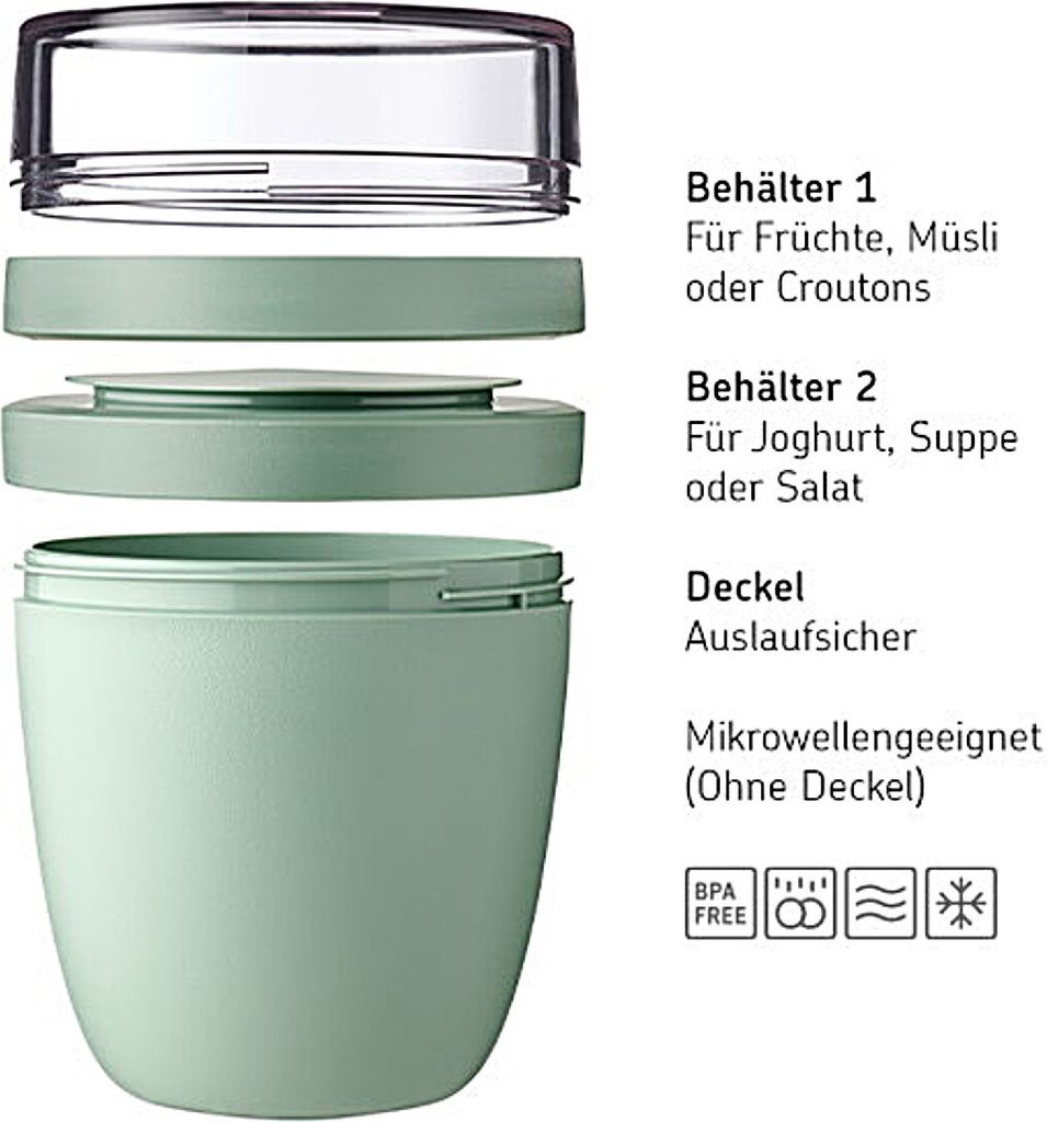 Mepal | Lunchpot Ellipse Mixed | Vivid Green + Nordic Blue Produktbild 2