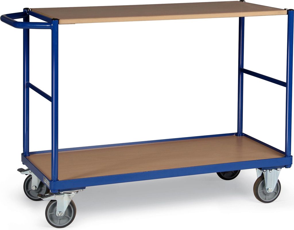 Protaurus Tischwagen ohne Bordkante 2 Ladeflächen und waagerechem Schiebegriff 1000x600mm