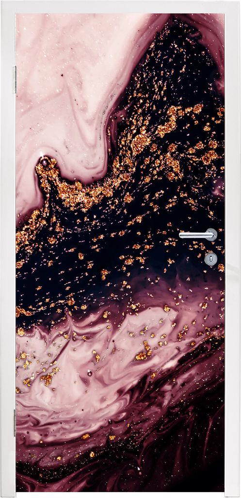 MuchoWow Türtapete Selbstklebende Türfolie Marmor - Natursteine - Mineralien 95x215 cm Türposter Türaufkleber Klebefolie Türklebefolie - Tü...