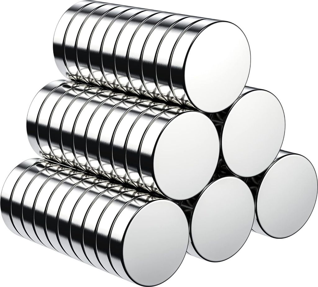 60 Magnete, ultrastarker Neodym-Kühlschrankmagnet, kleine runde Magnete für Kühlschrank, Magnetplatte, Tür, Tafel, Karte – e Aufbewahrungsbox...