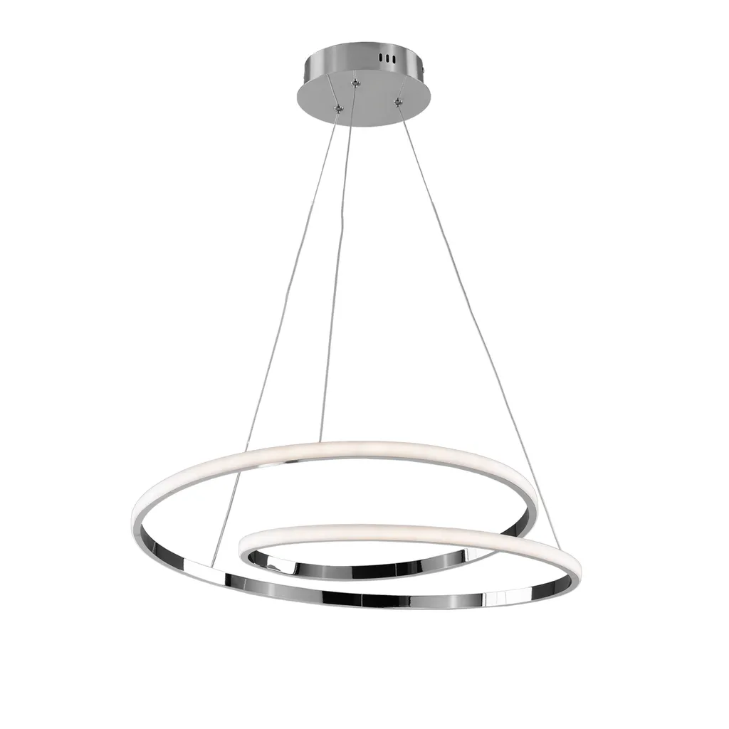 Lustre Suspension Moderne LED 115W en Aluminium Chromé d.50 Malena BL247