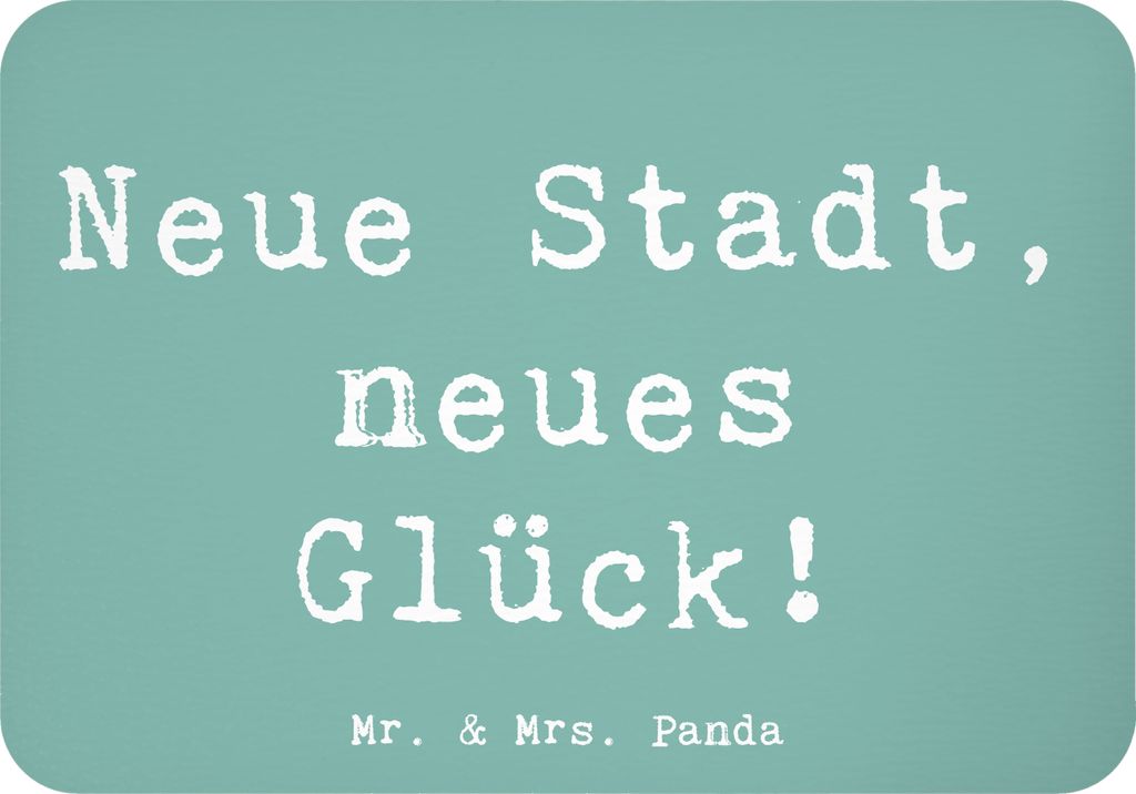 Mr. & Mrs. Panda magnet Spruch Umzug neue Stadt - Meeresbrise - Geschenk, whiteboardmagnet, zettelhalter, Notizhalter, neues Leben, Pinnwandmagnet,...