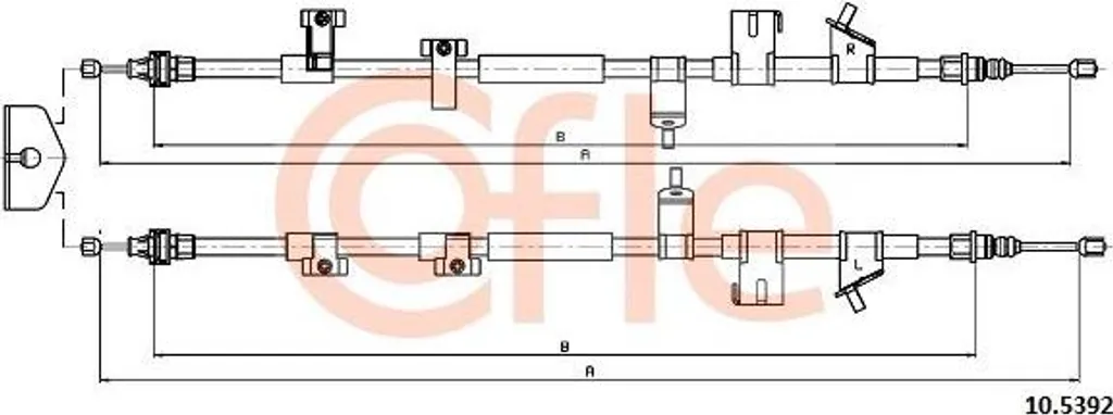 Réparer frein à main Transit avec câble COFLE 10.5392 conforme 1857404